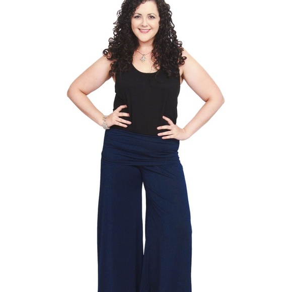 CANARI Pants - PALAZZO PANTS IN NAVY